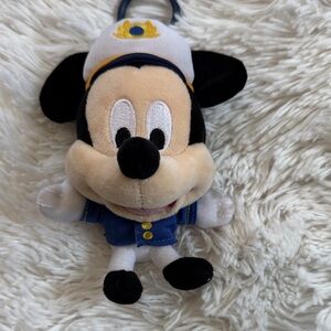 Disney Cruise Line Captain Mickey Mouse Plush Bag/Luggage Clip
